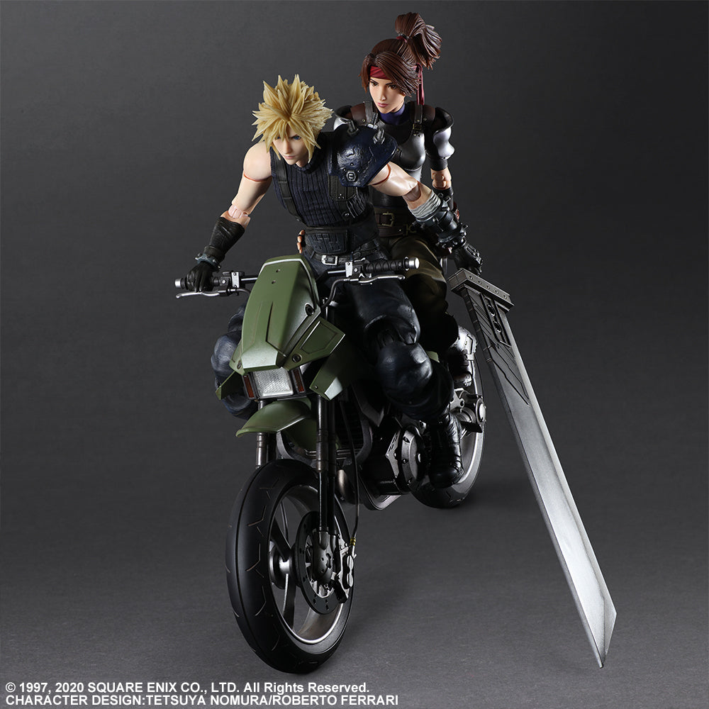 Final Fantasy VII Remake Play Arts Kai Jessie, Cloud &amp; Motorcycle Set