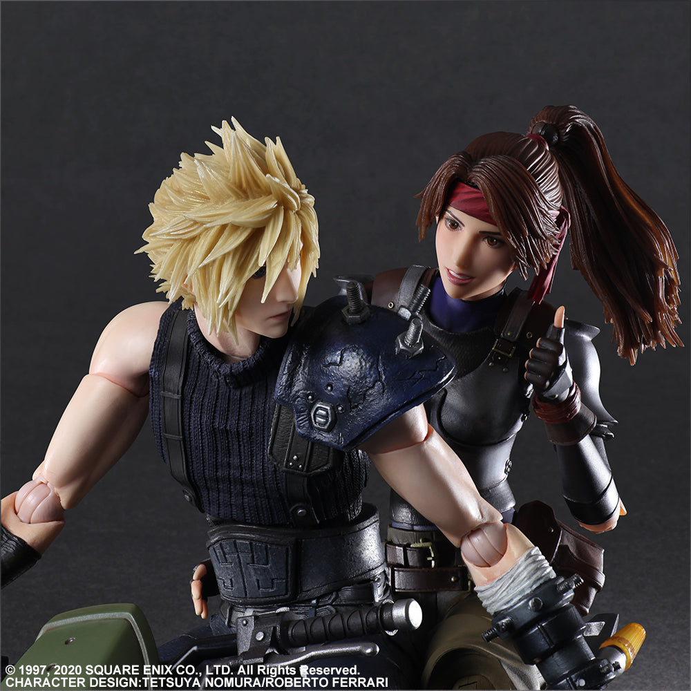 Final Fantasy VII Remake Play Arts Kai Jessie, Cloud &amp; Motorcycle Set