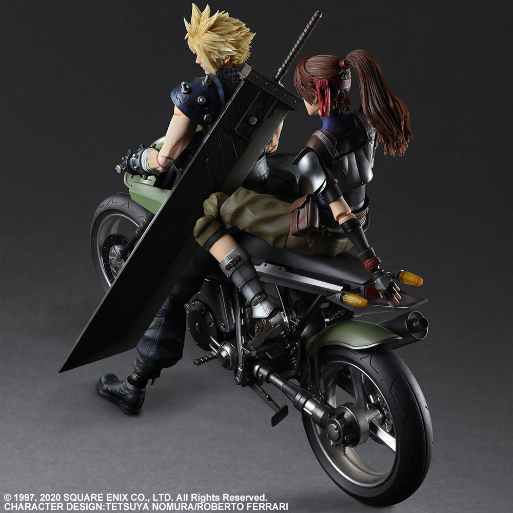 Final Fantasy VII Remake Play Arts Kai Jessie, Cloud &amp; Motorcycle Set