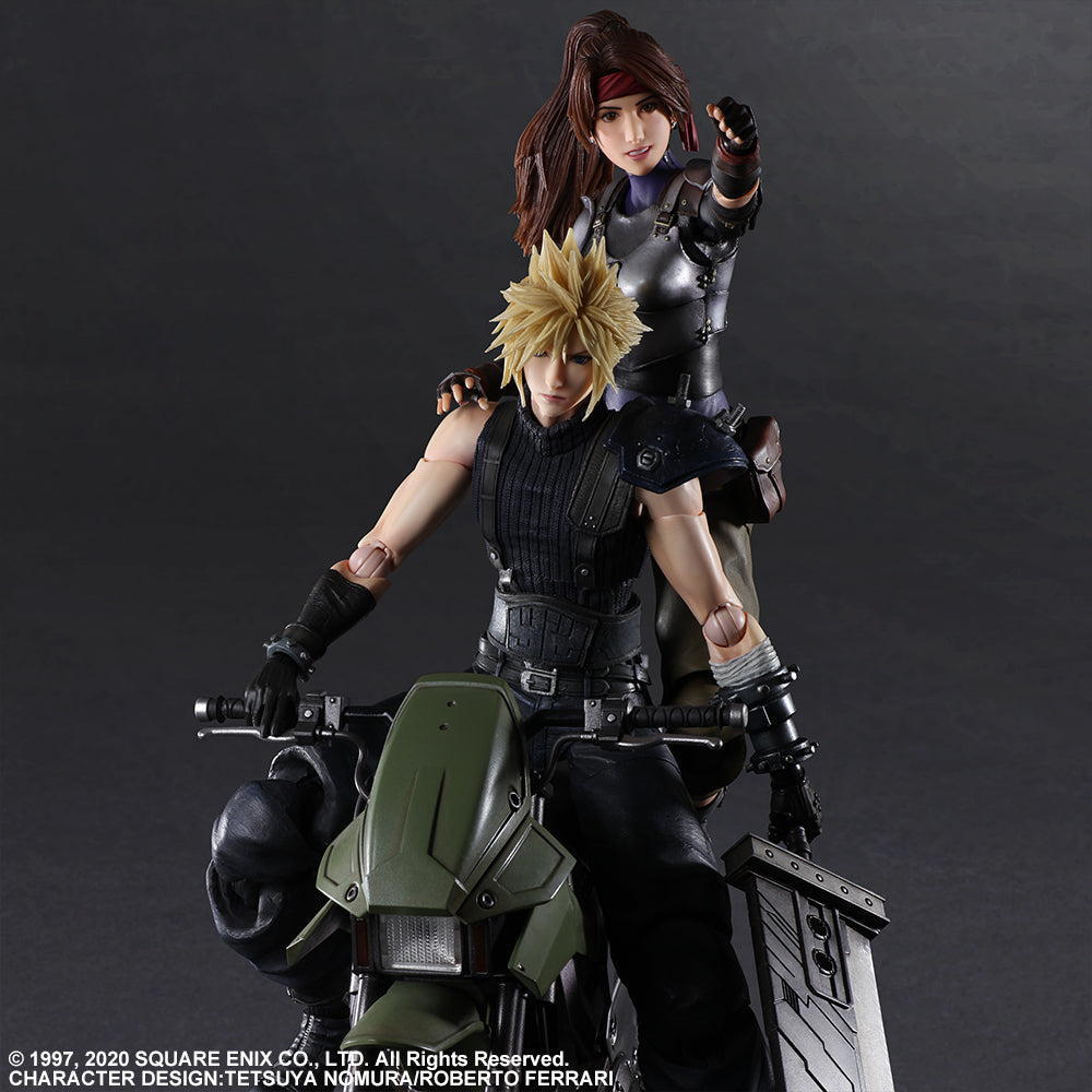 Final Fantasy VII Remake Play Arts Kai Jessie, Cloud &amp; Motorcycle Set