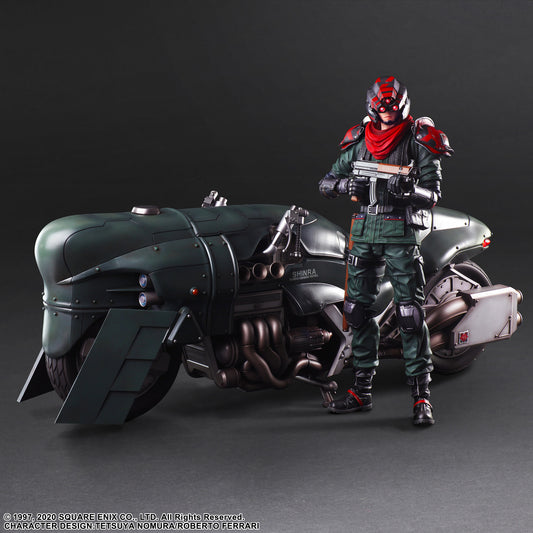 "Final Fantasy VII Remake" Play Arts Kai Shinra Elite Security Officer & Motorcycle Set