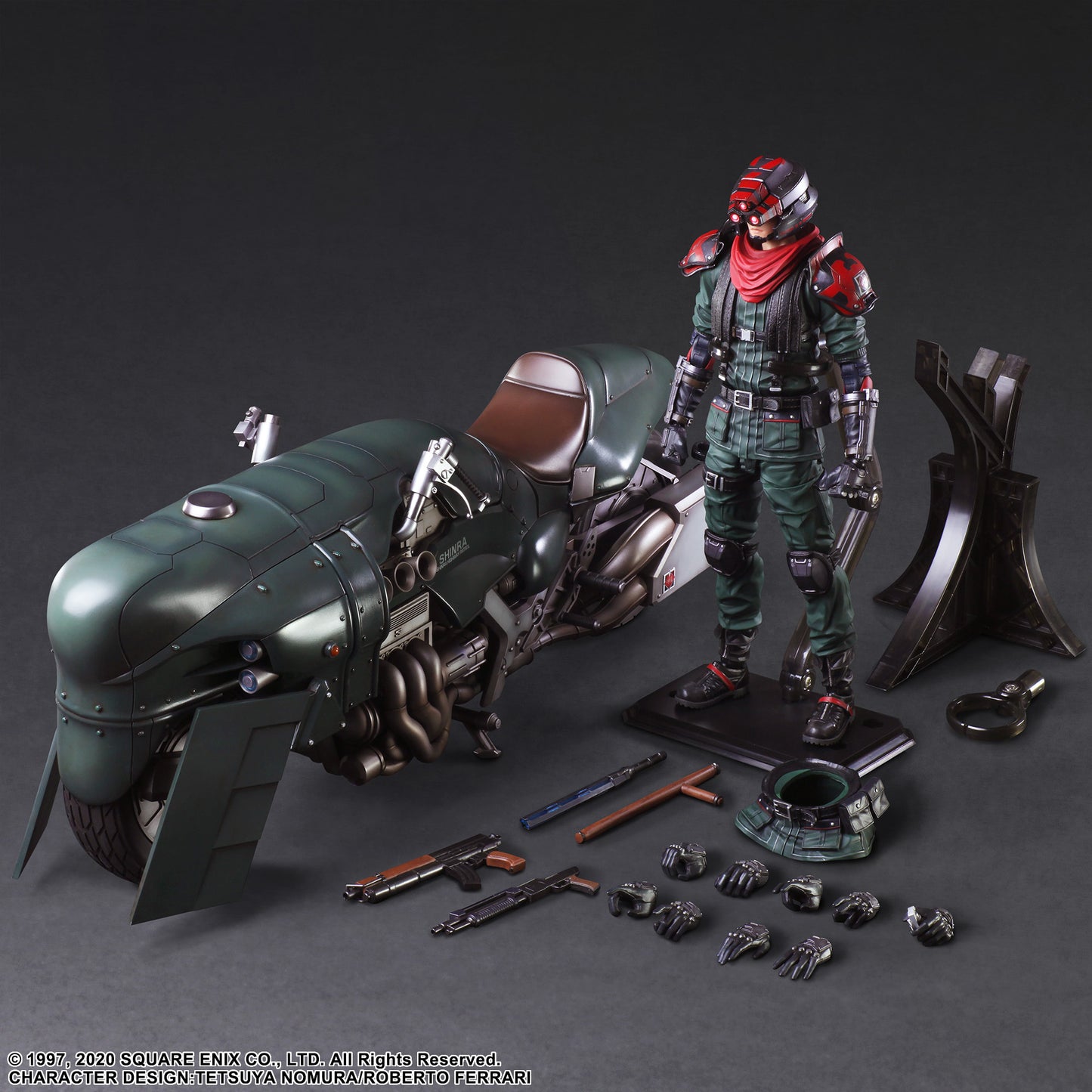 "Final Fantasy VII Remake" Play Arts Kai Shinra Elite Security Officer & Motorcycle Set