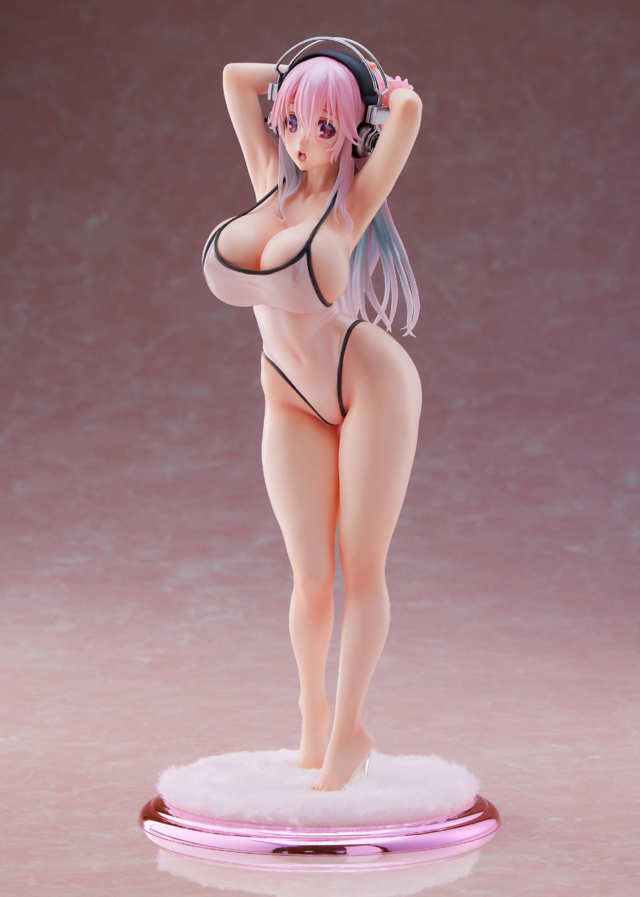 Super Sonico White Swimwear Style