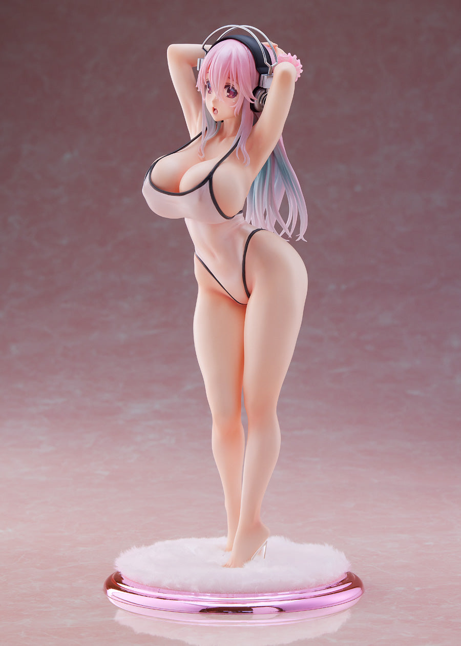 Super Sonico White Swimwear Style