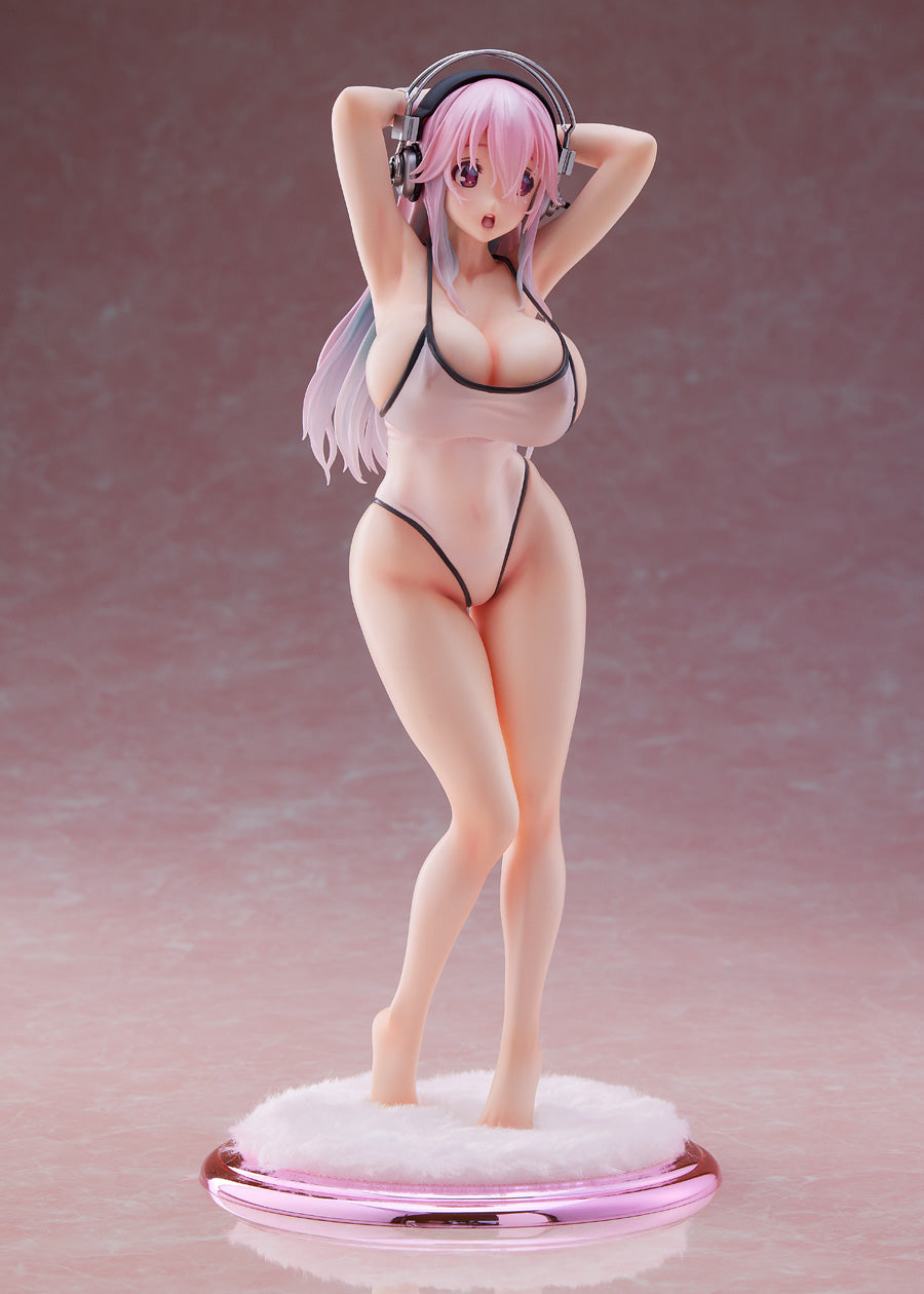 Super Sonico White Swimwear Style