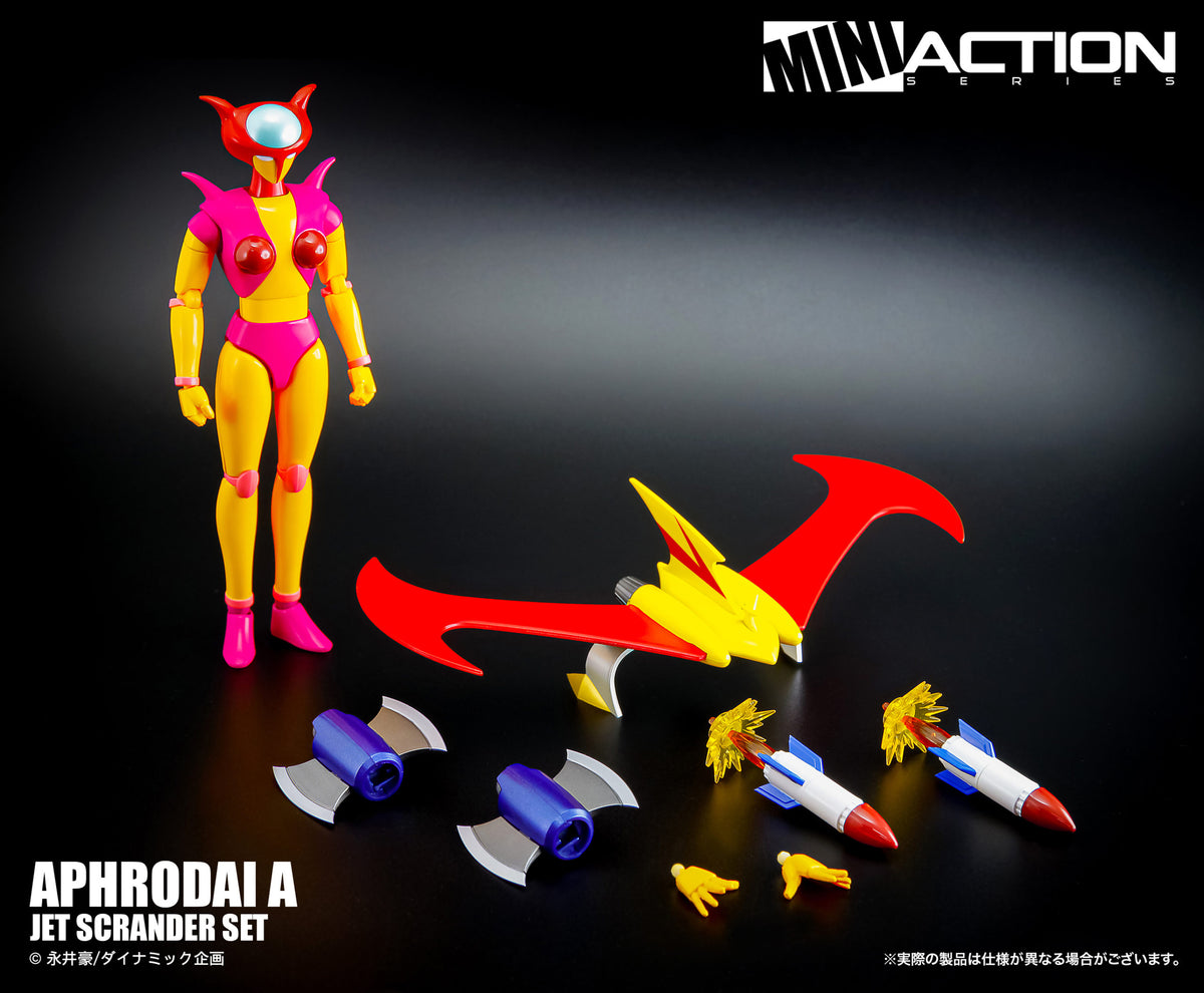 Mini Action Figure Aphrodai A Jet Scrandar Set
