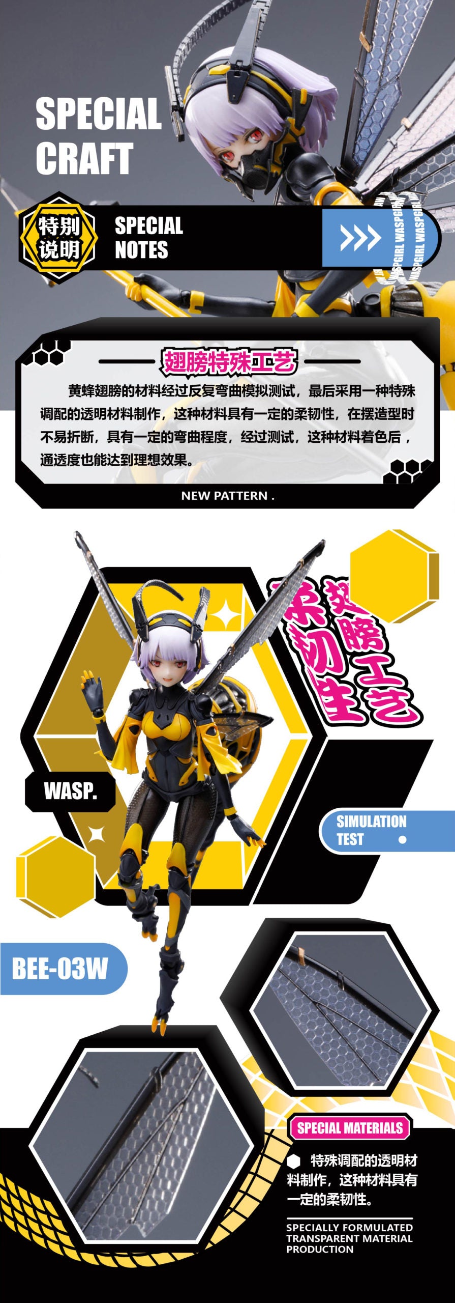 SNAIL SHELL BEE-03W WASP GIRL 1/12 SCALE ACTION FIGURE